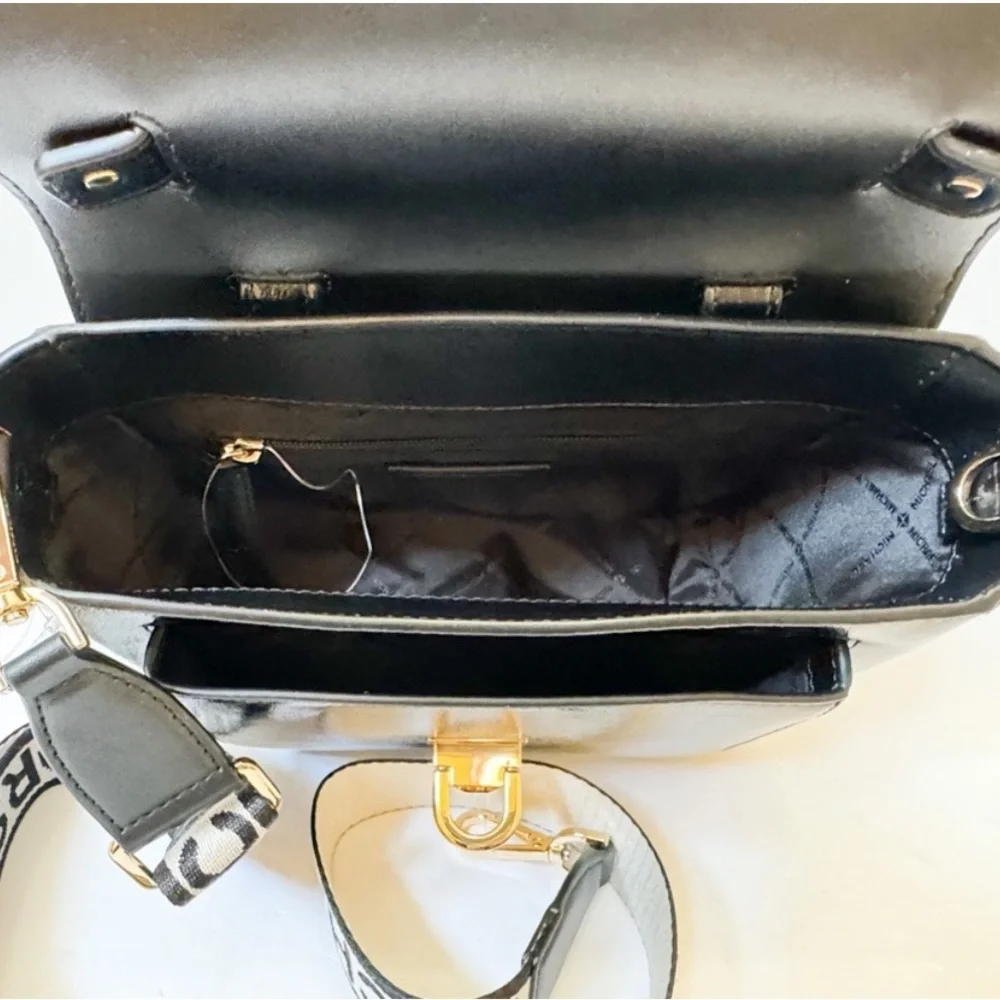 MICHAEL KORS Manhattan Medium Patent Satchel Crossbody